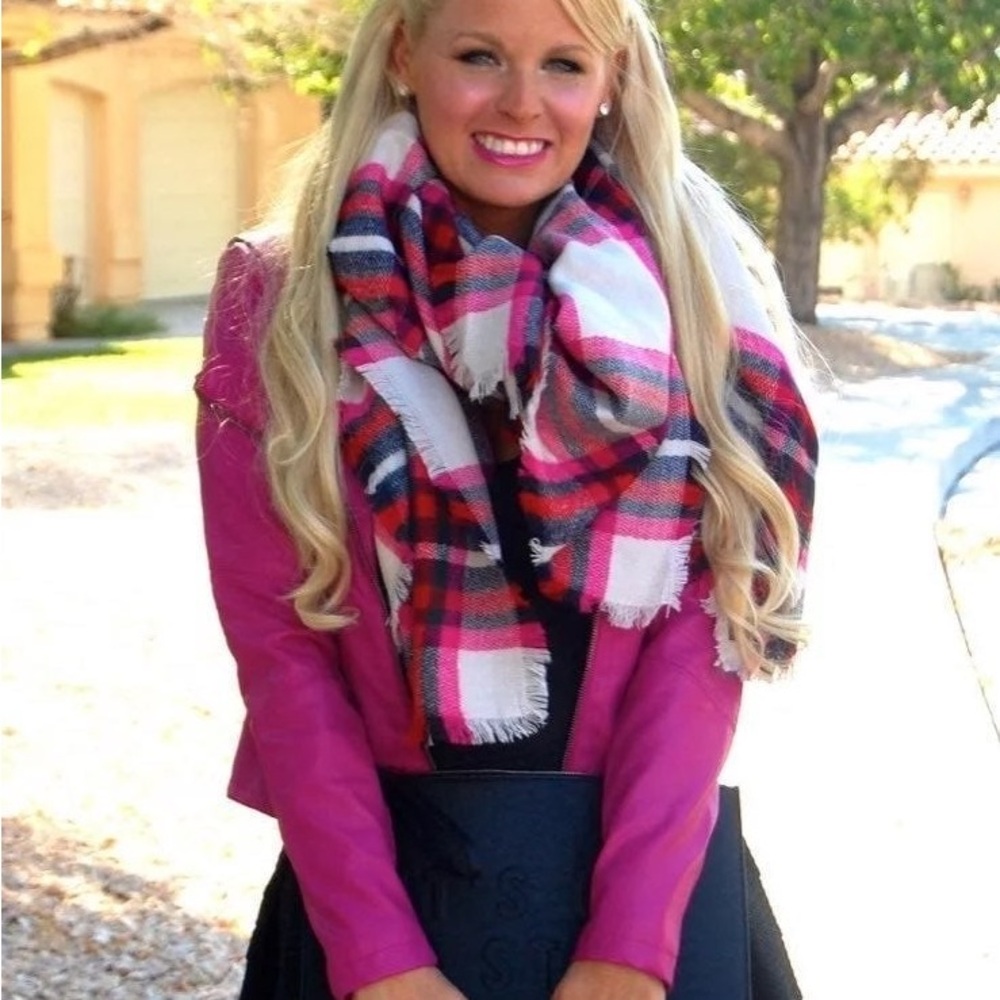 EXPRESS PLAID BLANKET  SCARF MULTICOLOR